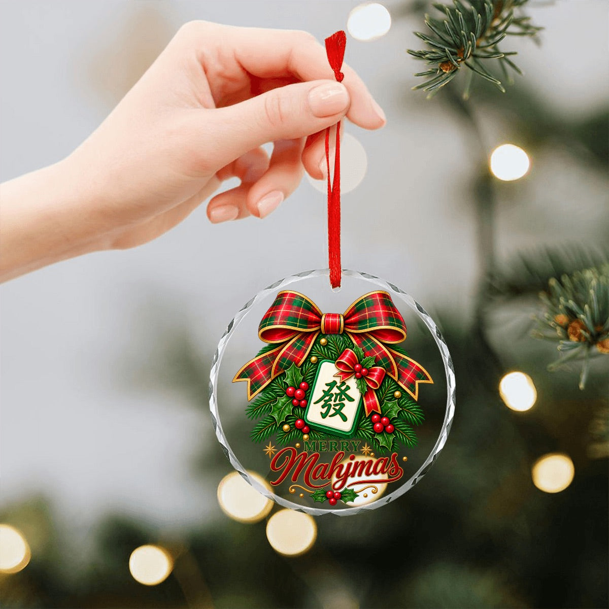 Mahjong Christmas Ornament