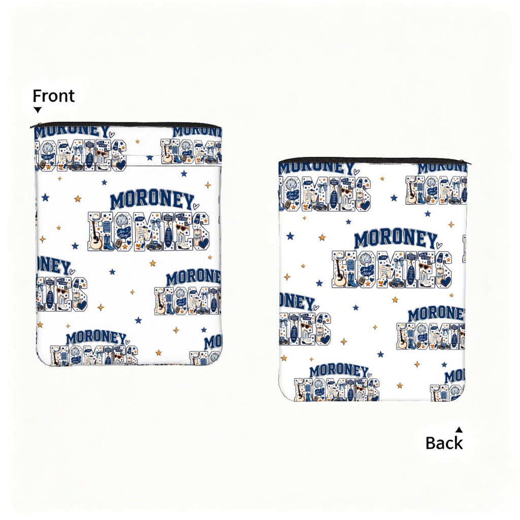 Zippered Book Sleeve with Pocket - Moroney Homies