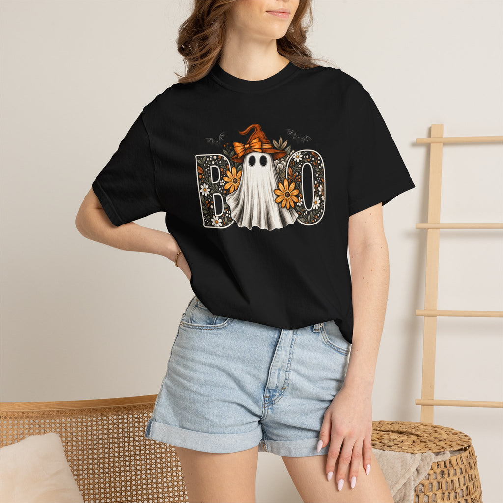Boo Ghost Halloween TShirt Cute Spooky Fall Tee