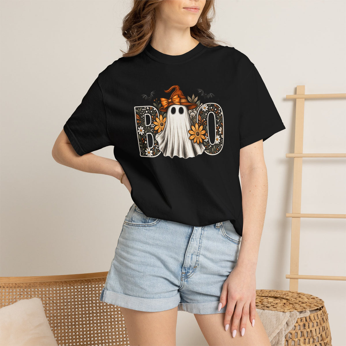 Boo Ghost Halloween TShirt Cute Spooky Fall Tee