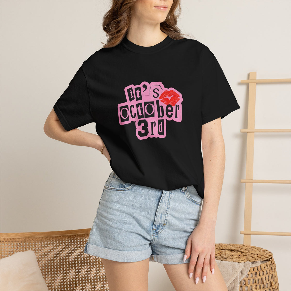 October 3rd Kiss T-Shirt — Mean Girls "It's October 3rd" Graphic Tee