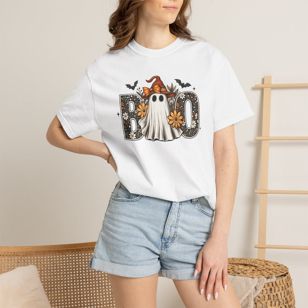 Boo Ghost Halloween TShirt Cute Spooky Fall Tee