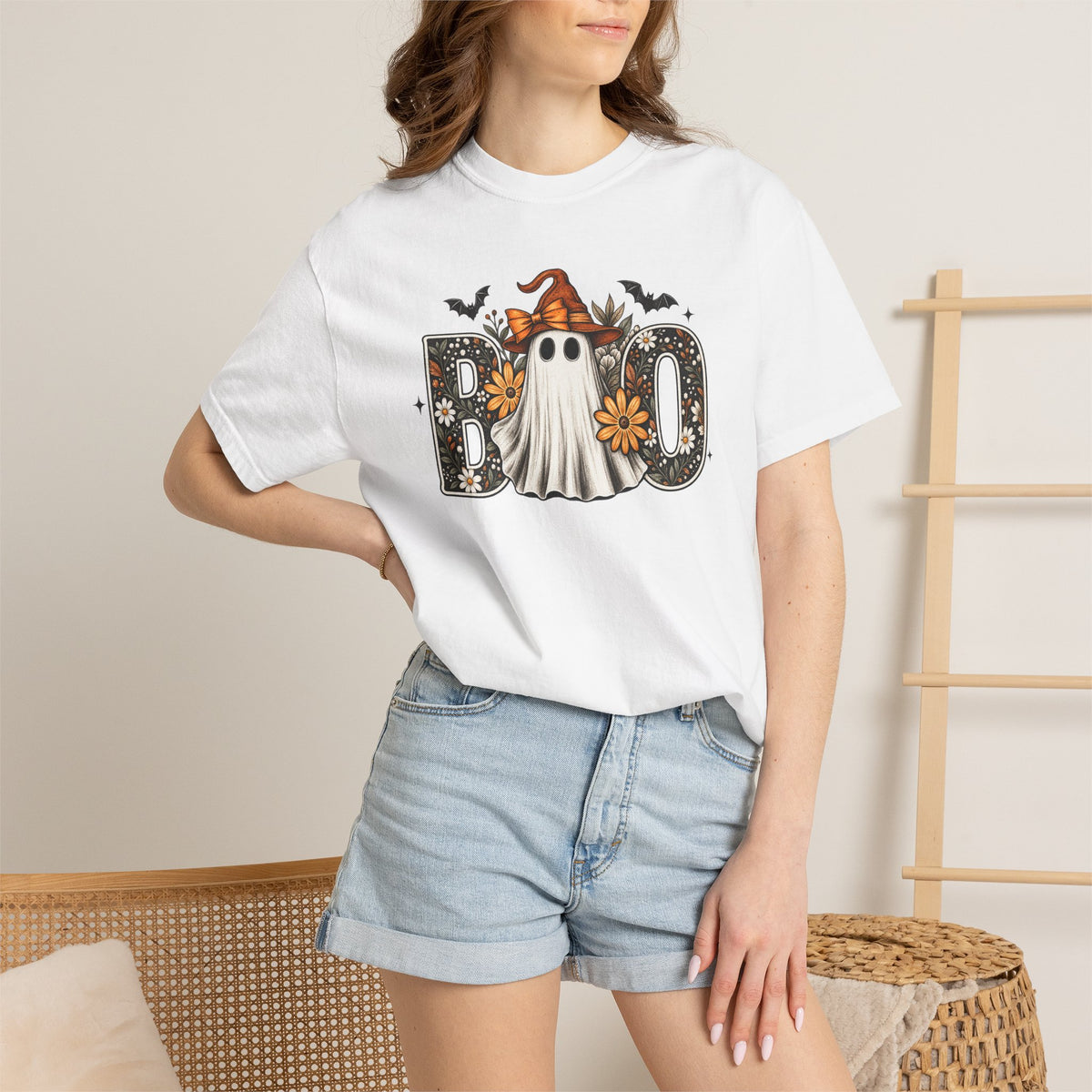 Boo Ghost Halloween TShirt Cute Spooky Fall Tee