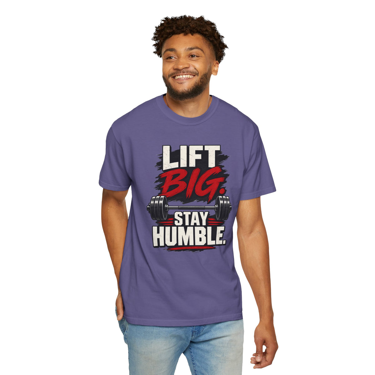 Lift Big Stay Humble TShirt Motivational Gym Workout Tee