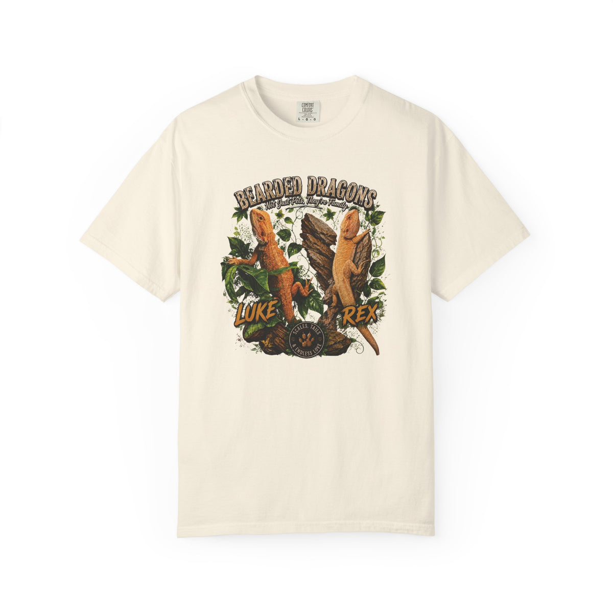 Bearded Dragons Illustration TShirt Luke Rex Reptile Lover Tee