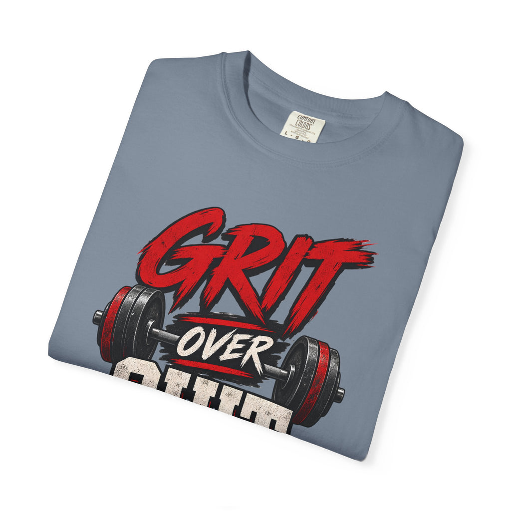 Grit Over Quit TShirt Motivational Weightlifting Gym Tee
