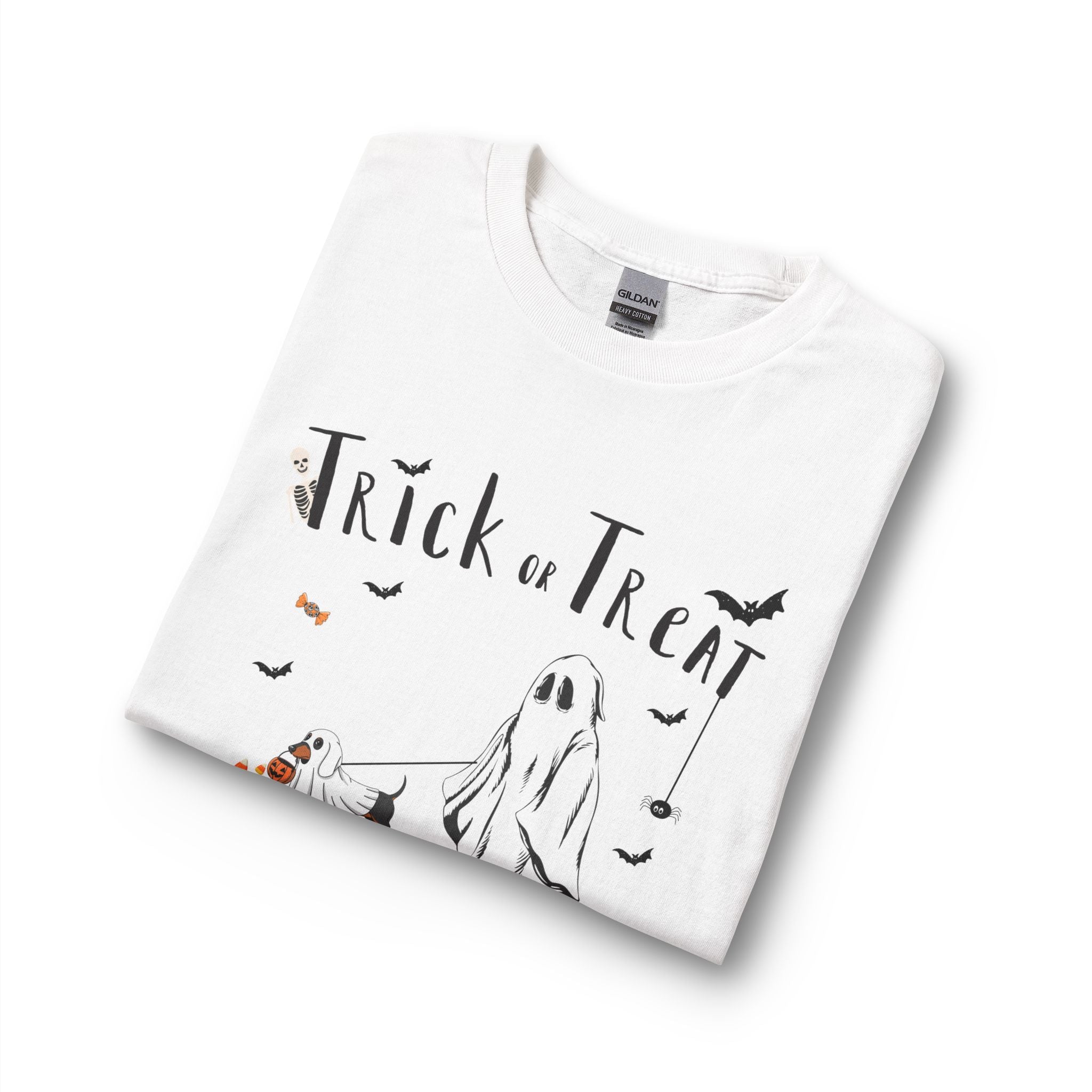 Trick or Treat Ghost Long Sleeve Tee — Cute Halloween Shirt