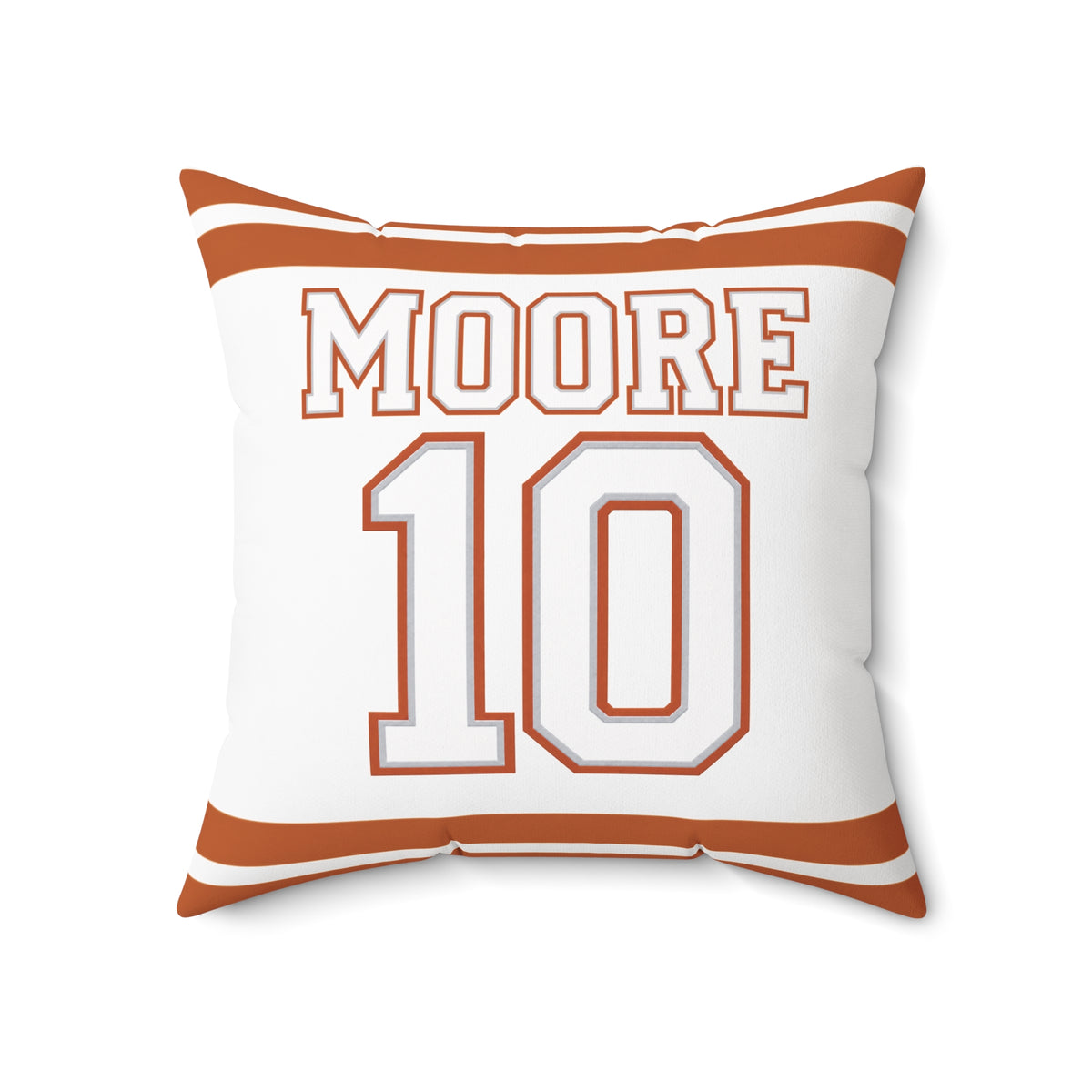 Personalized Sports Jersey Pillow Moore 10 Number Throw Pillow