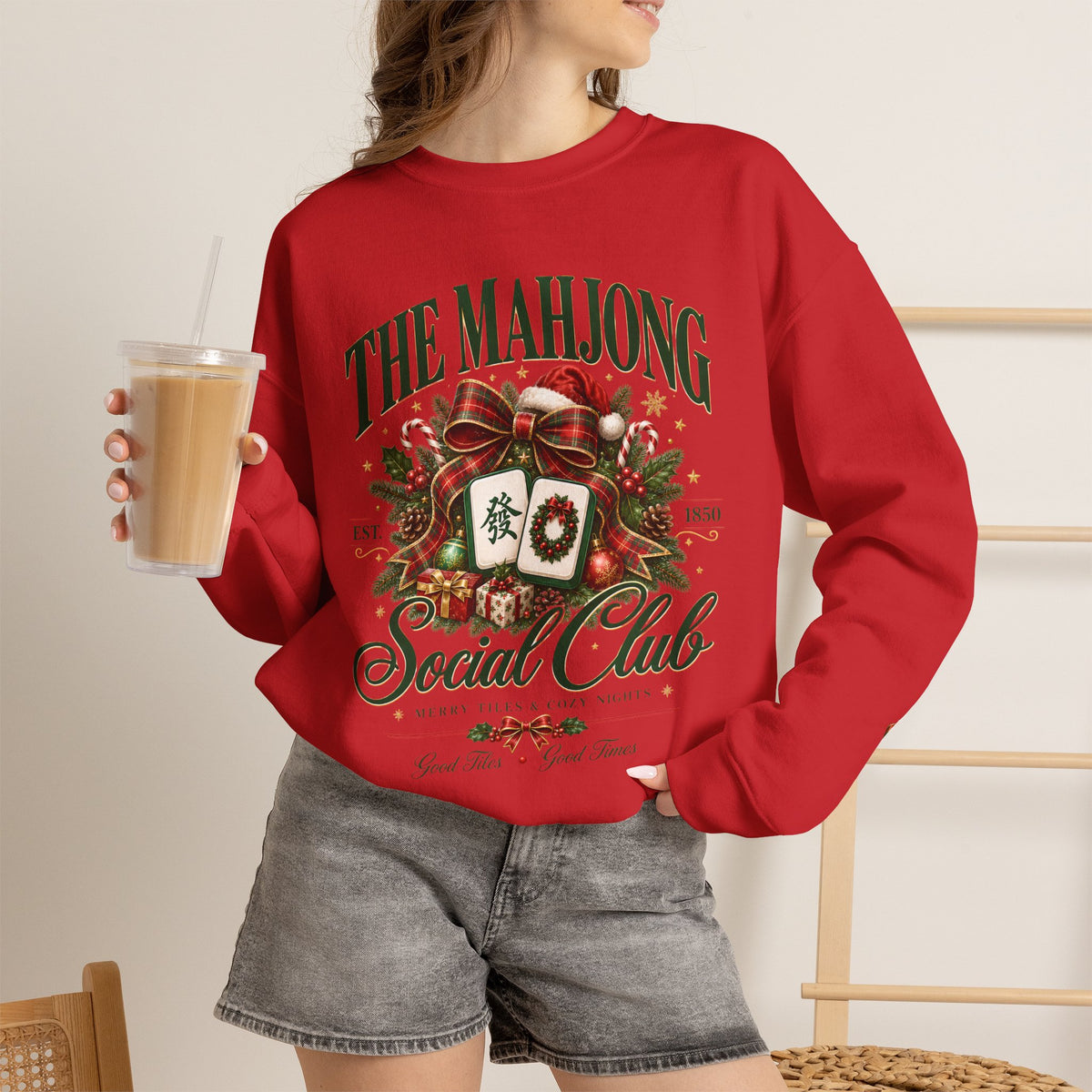 Mahjong Social Club Crewneck - CHRISTMAS