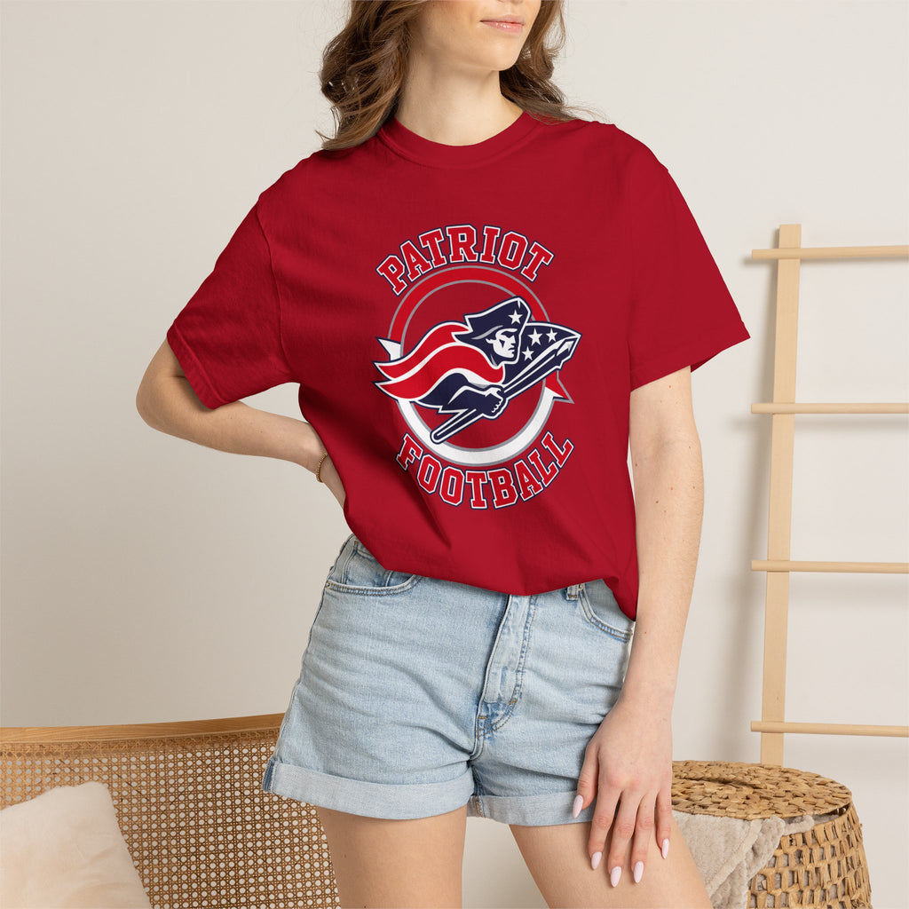 Patriot Football Tee — Vintage American Flag Helmet Crewneck