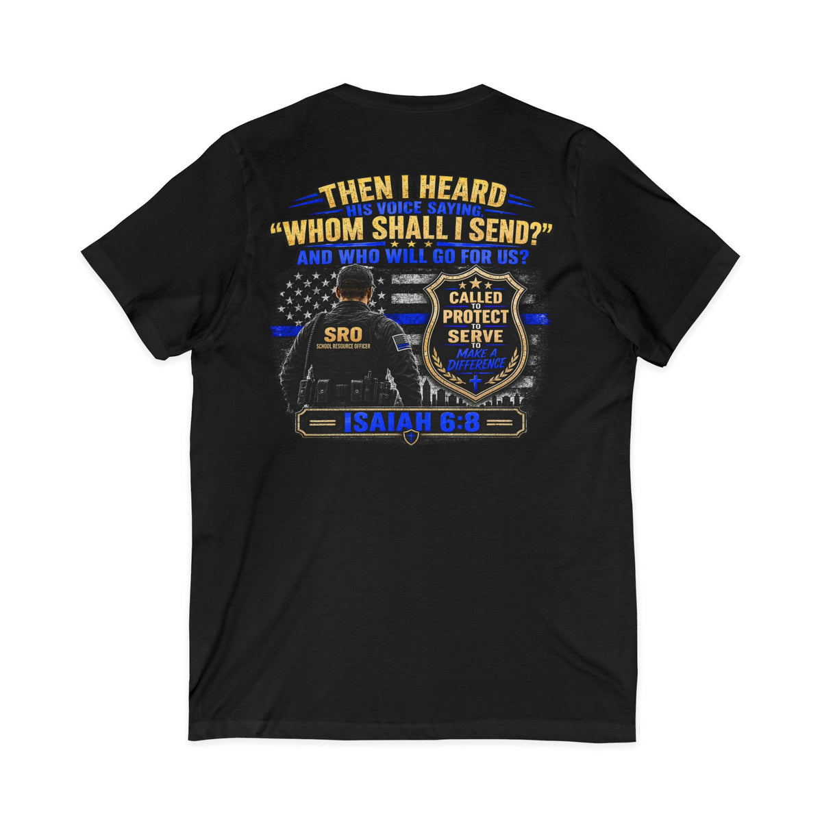 SPOUSE SRO V-Neck Tee — "Called to Protect"