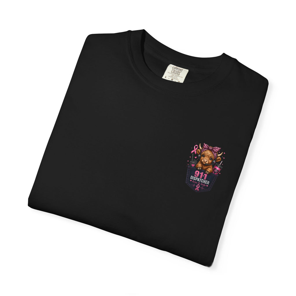 911 Dispatcher T-Shirt - "The Calm Voice in the Chaos" Breast Cancer Awareness
