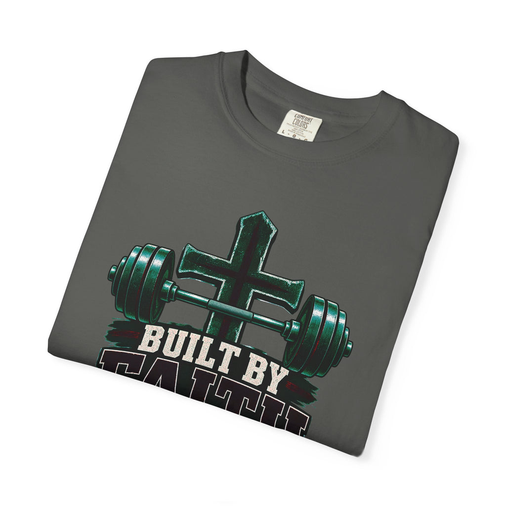Built by Faith Cross & Barbell T-Shirt