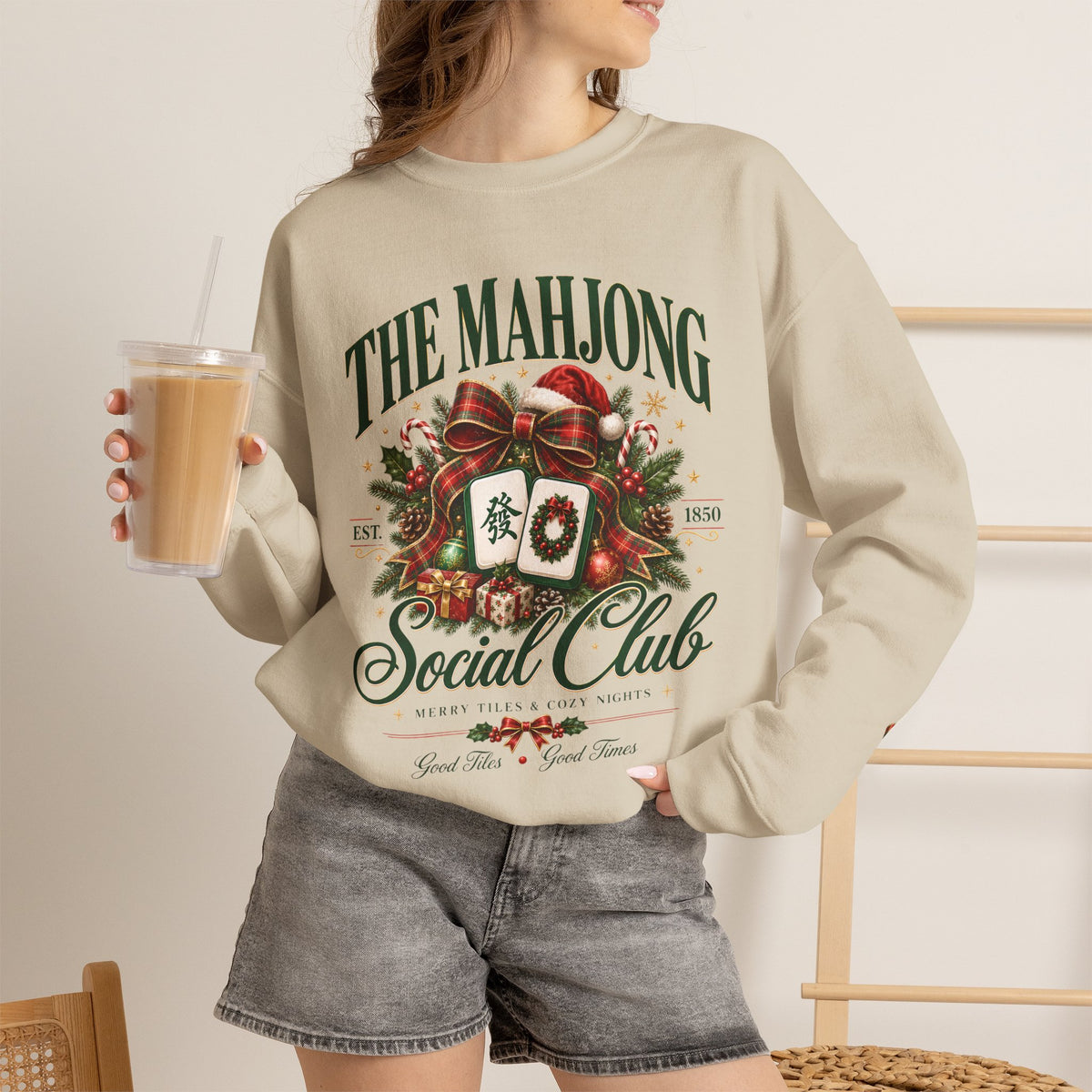 Mahjong Social Club Crewneck - CHRISTMAS