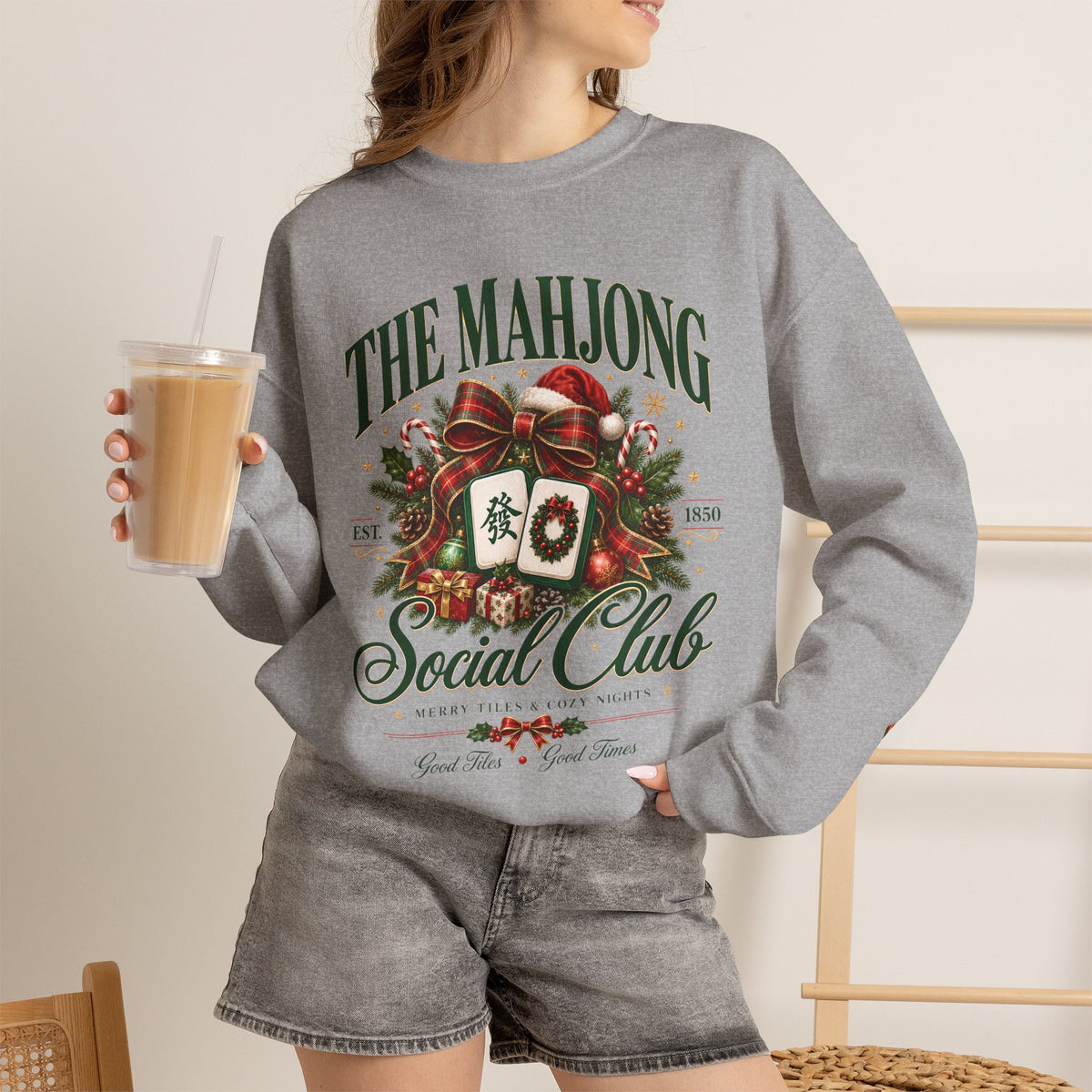 Mahjong Social Club Crewneck - CHRISTMAS