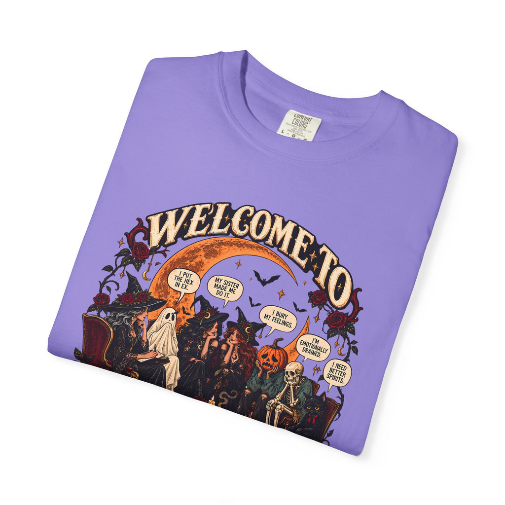 Witchy Group Therapy T-Shirt — "Welcome to Witchy Group Therapy" Retro Halloween Tee