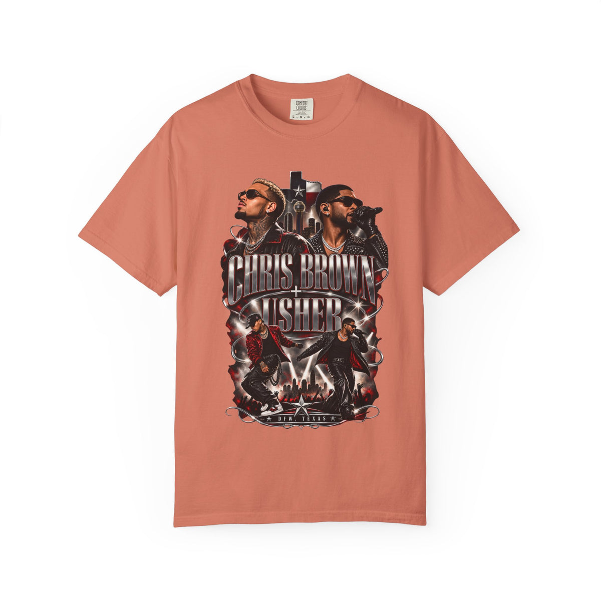 Chris Brown & Usher Concert Tee — Retro R&B Graphic T-Shirt