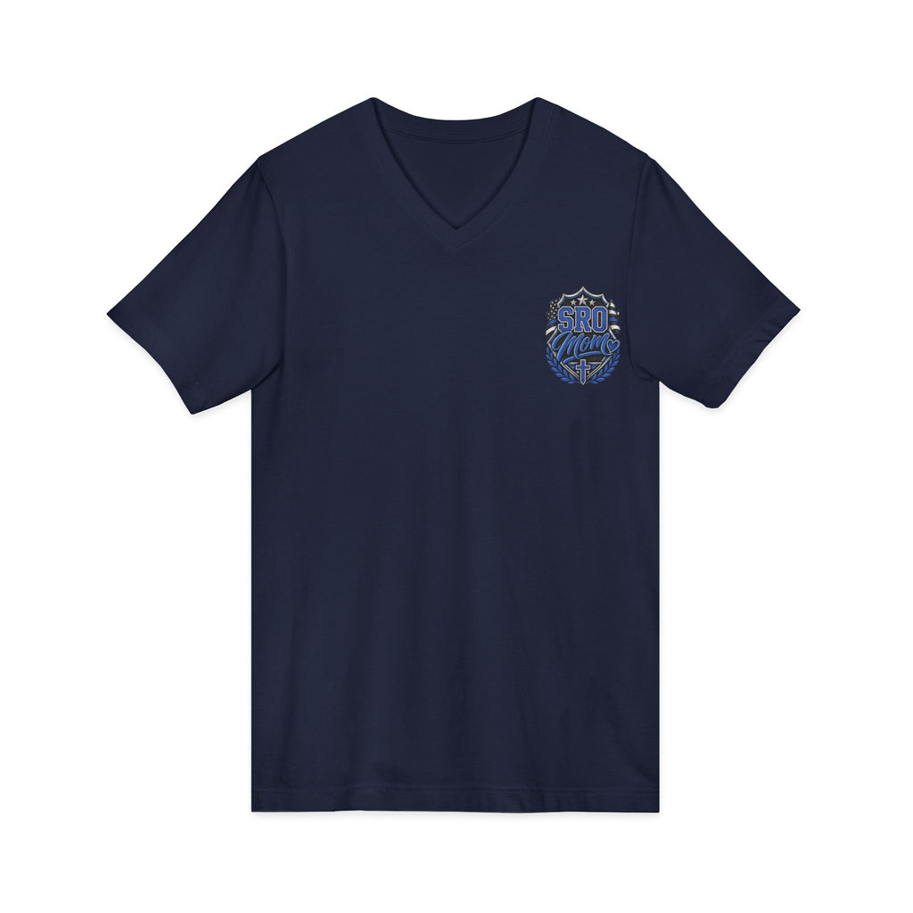 MOM SRO Thin Blue Line V-Neck Tee — "Then I Heard 'Whom Shall I Send?'"