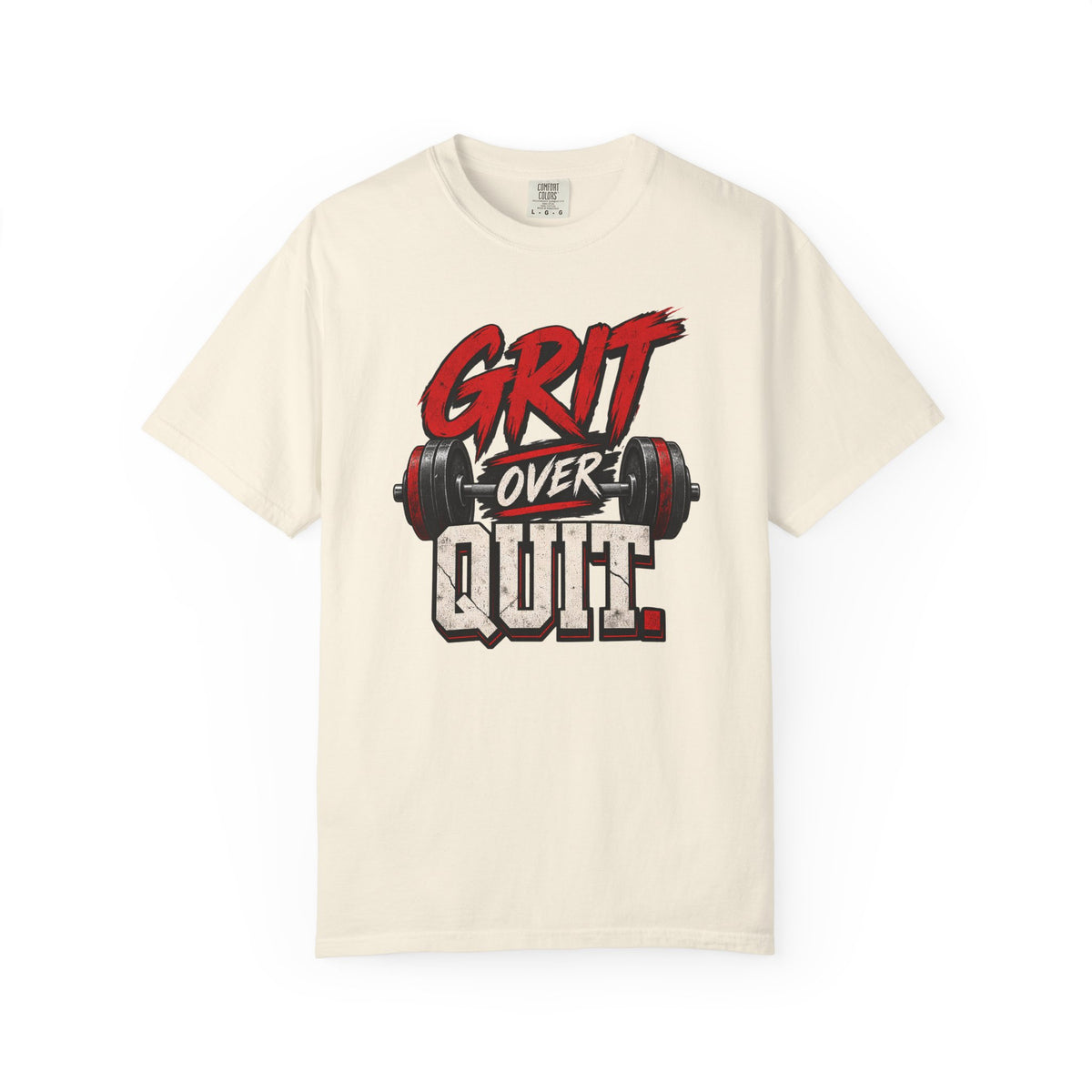Grit Over Quit TShirt Motivational Weightlifting Gym Tee