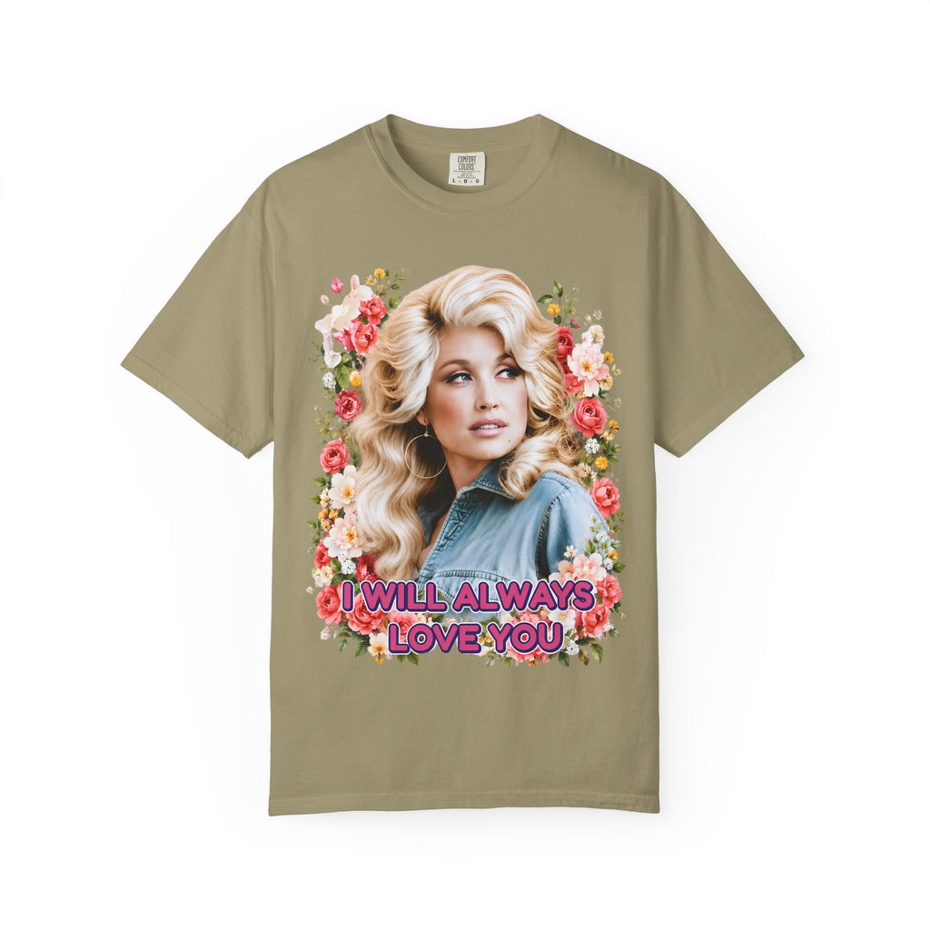 Graphic Tee Retro Floral Portrait I Will Always Love You