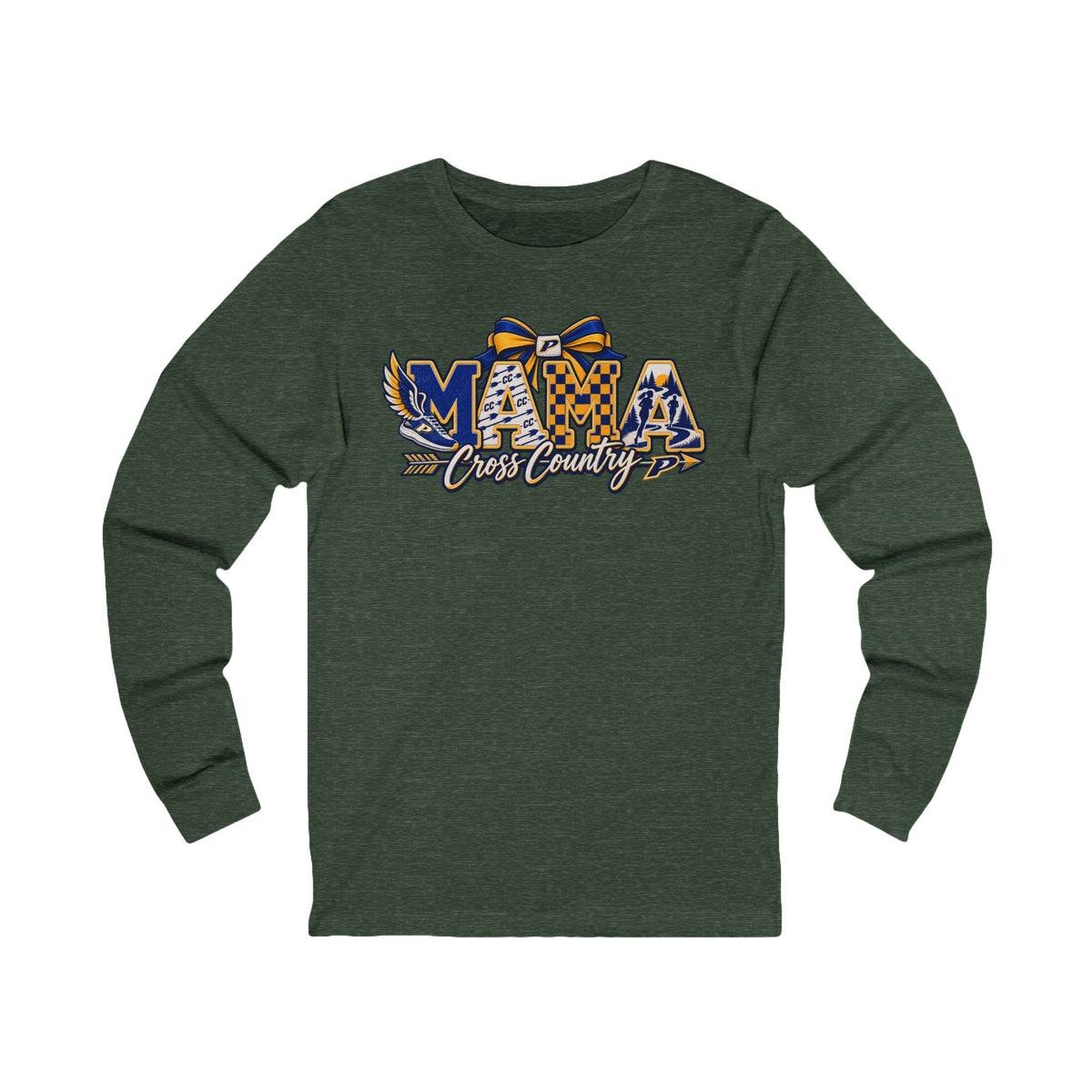 Mama Cross Country Long Sleeve Tee - Mom Runner Gift