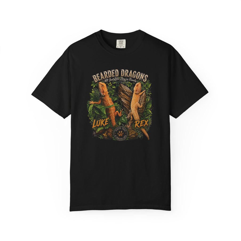 Bearded Dragons Illustration TShirt Luke Rex Reptile Lover Tee