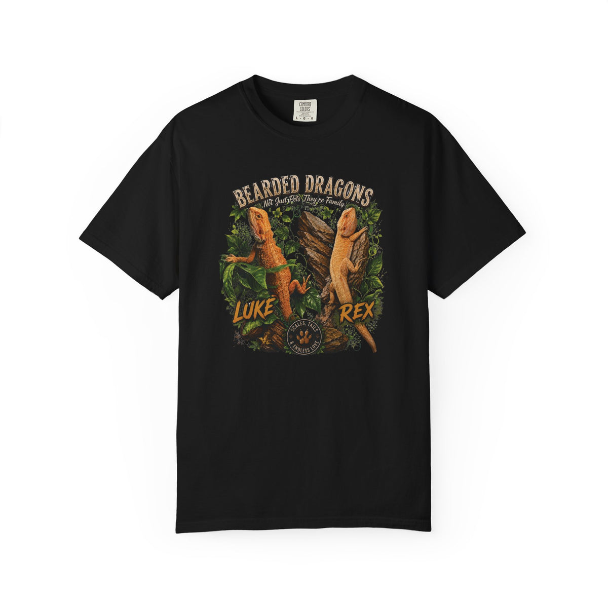 Bearded Dragons Illustration TShirt Luke Rex Reptile Lover Tee