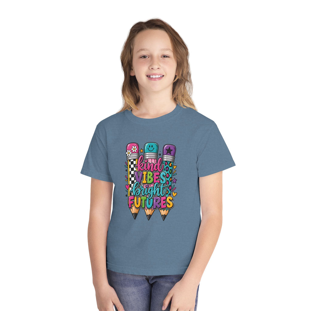 "Kind Vibes Bright Futures" Colorful Pencil Graphic Tee
