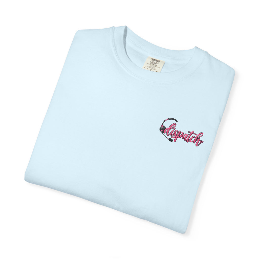 911 Dispatch Pink Ribbon T‑Shirt — Breast Cancer Awareness Dispatcher Tee