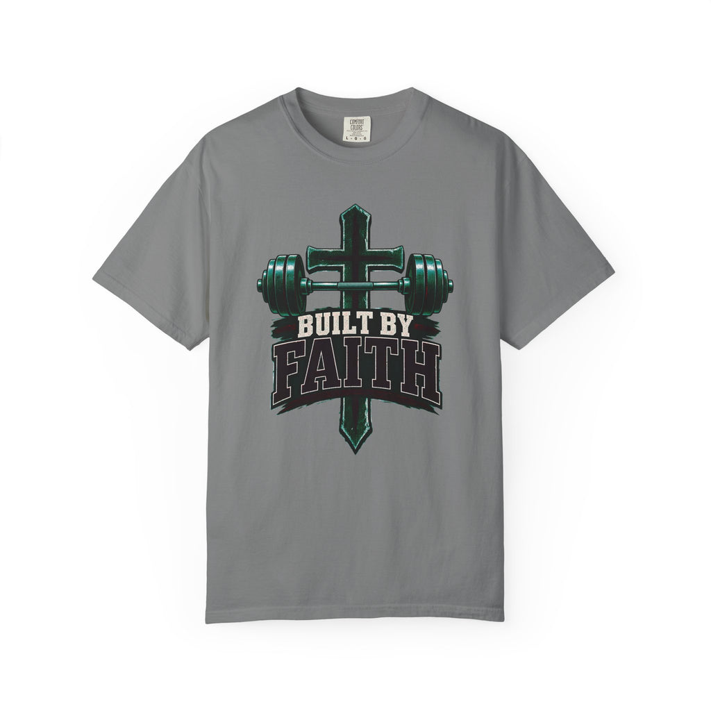 Built by Faith Cross & Barbell T-Shirt