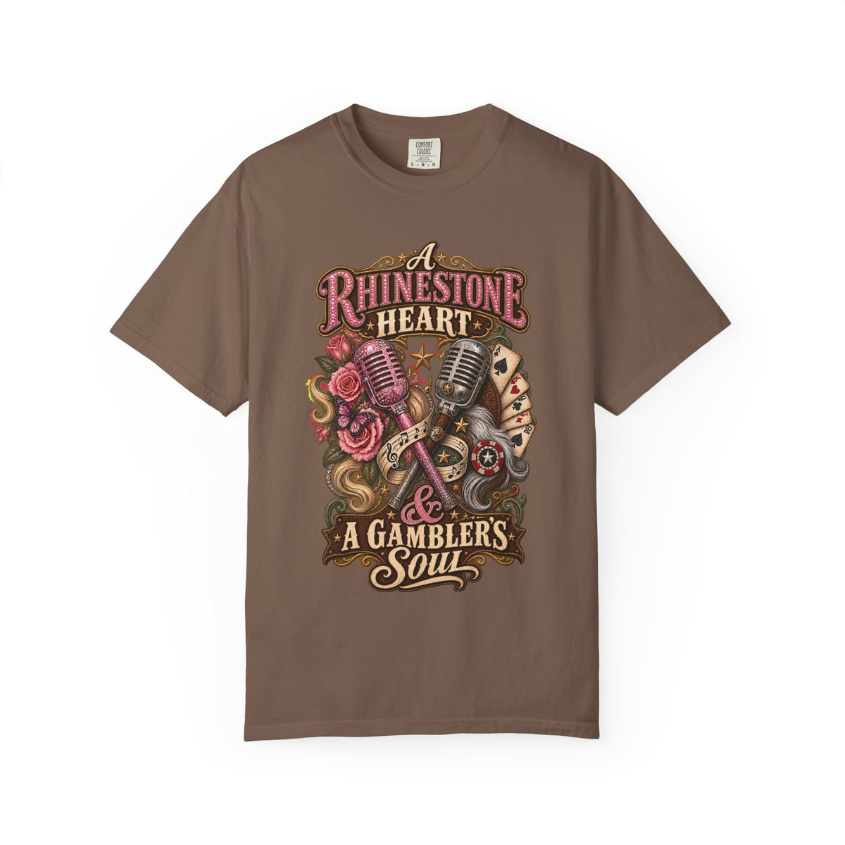 Rhinestone Heart Country Girl T-Shirt Memorial Dolly