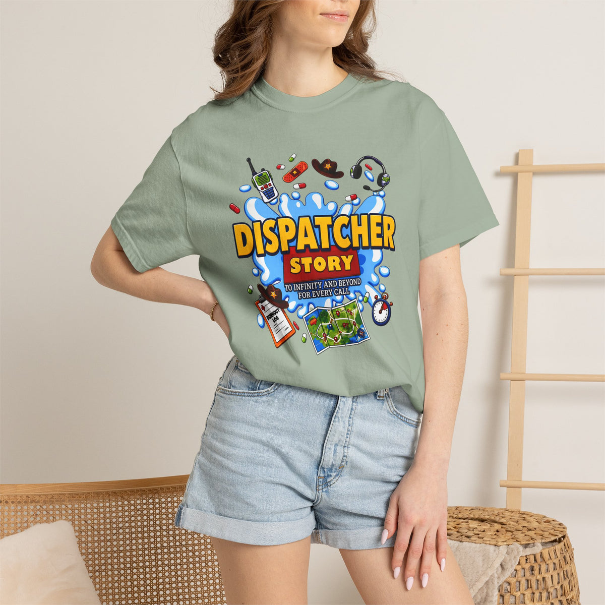Dispatcher Story TShirt 911 Dispatcher Rescue Radio Call Center Tee