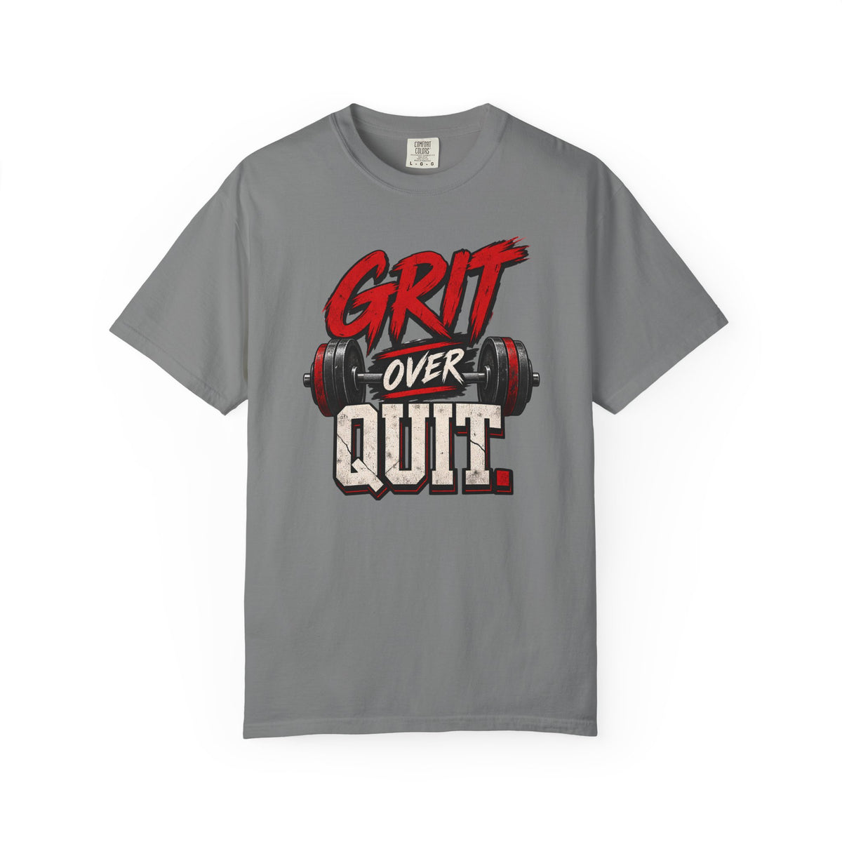 Grit Over Quit TShirt Motivational Weightlifting Gym Tee
