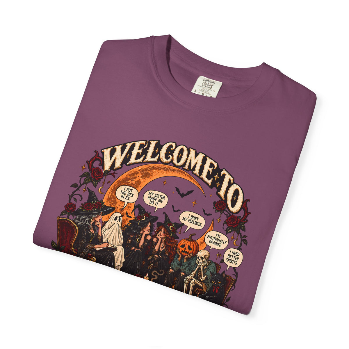 Witchy Group Therapy T-Shirt — "Welcome to Witchy Group Therapy" Retro Halloween Tee