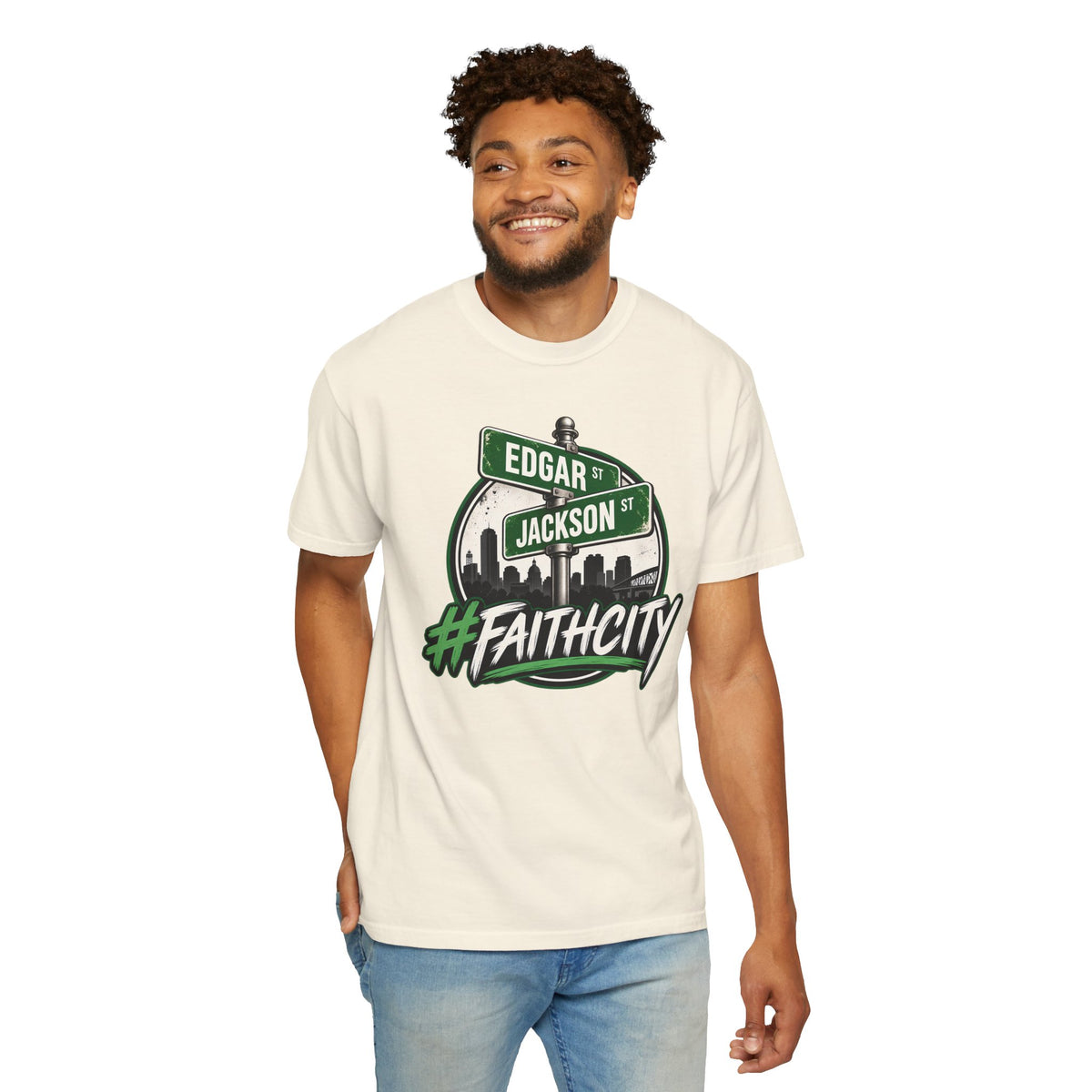 FaithCity Edgar Jackson Street Sign Skyline Tee