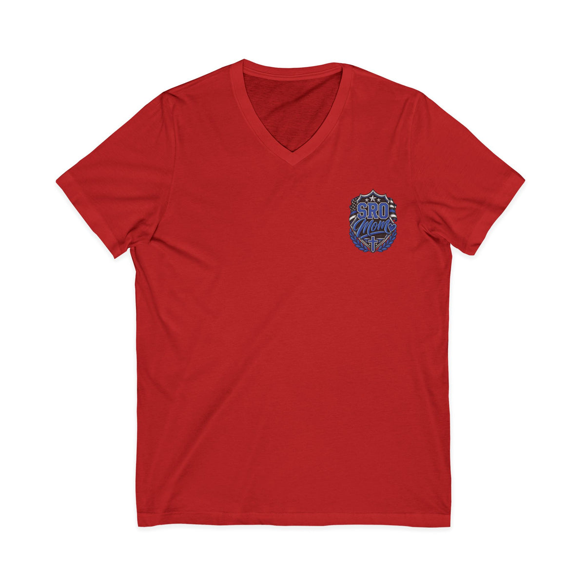MOM SRO Thin Blue Line V-Neck Tee — "Then I Heard 'Whom Shall I Send?'"