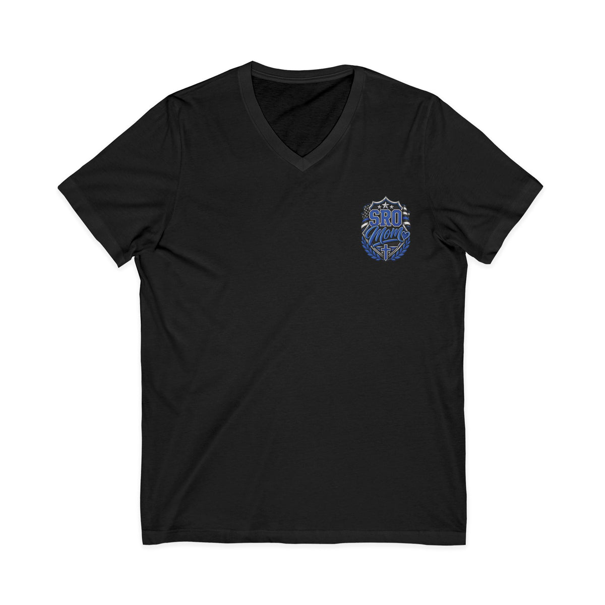 MOM SRO Thin Blue Line V-Neck Tee — "Then I Heard 'Whom Shall I Send?'"