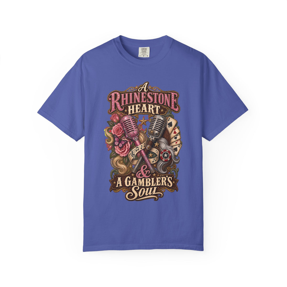 Rhinestone Heart Country Girl T-Shirt Memorial Dolly