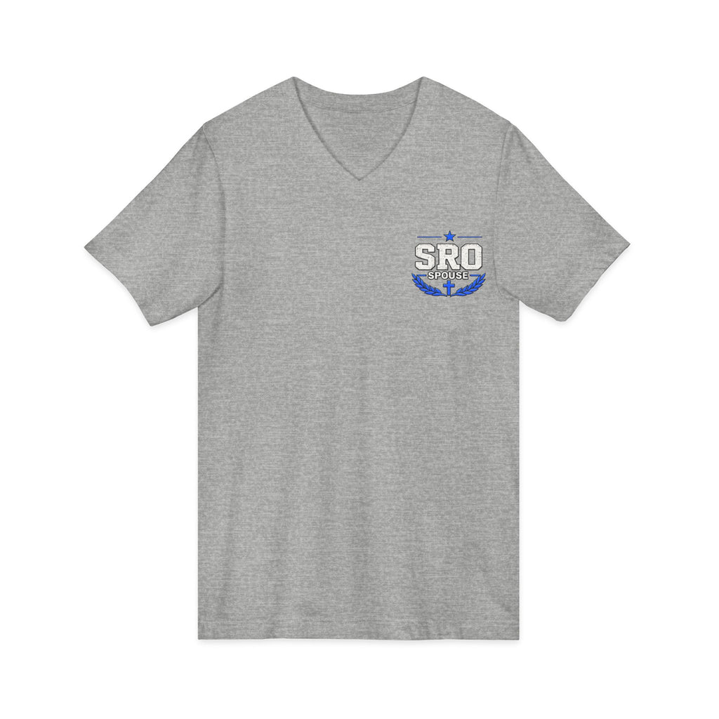SPOUSE SRO V-Neck Tee — "Then I Heard His Voice Saying Whom Shall I Send"