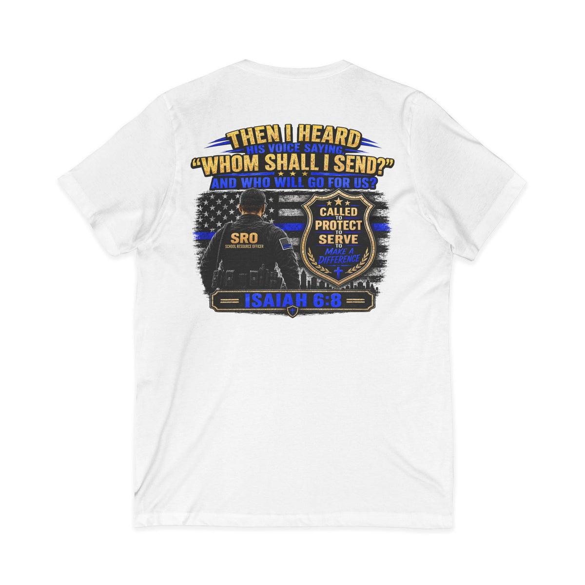 SPOUSE SRO V-Neck Tee — "Called to Protect"
