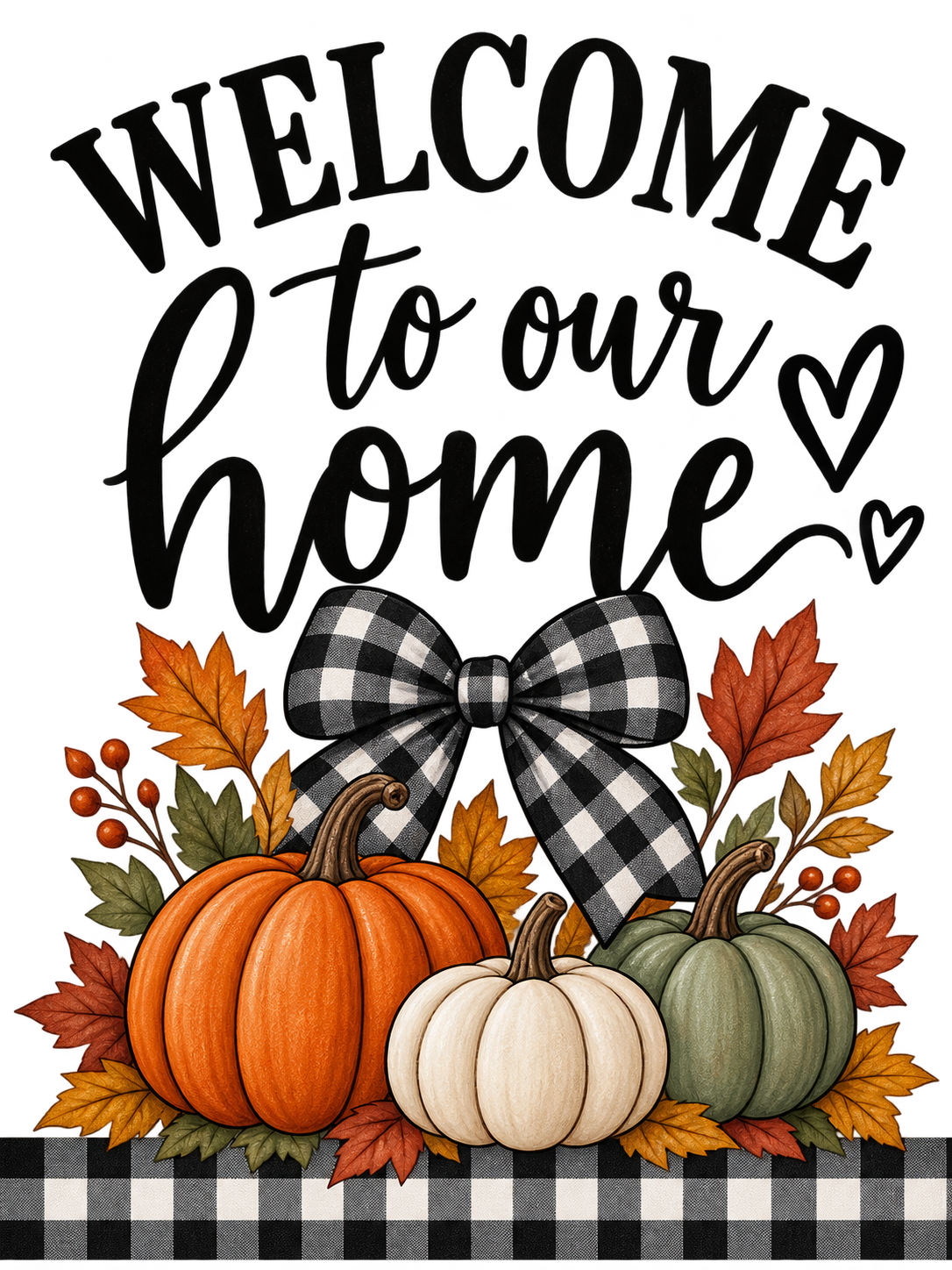 Personalized Fall Porch Set | Custom Doormat + Garden Flag | Autumn, Football, Halloween & Family Porch Decor