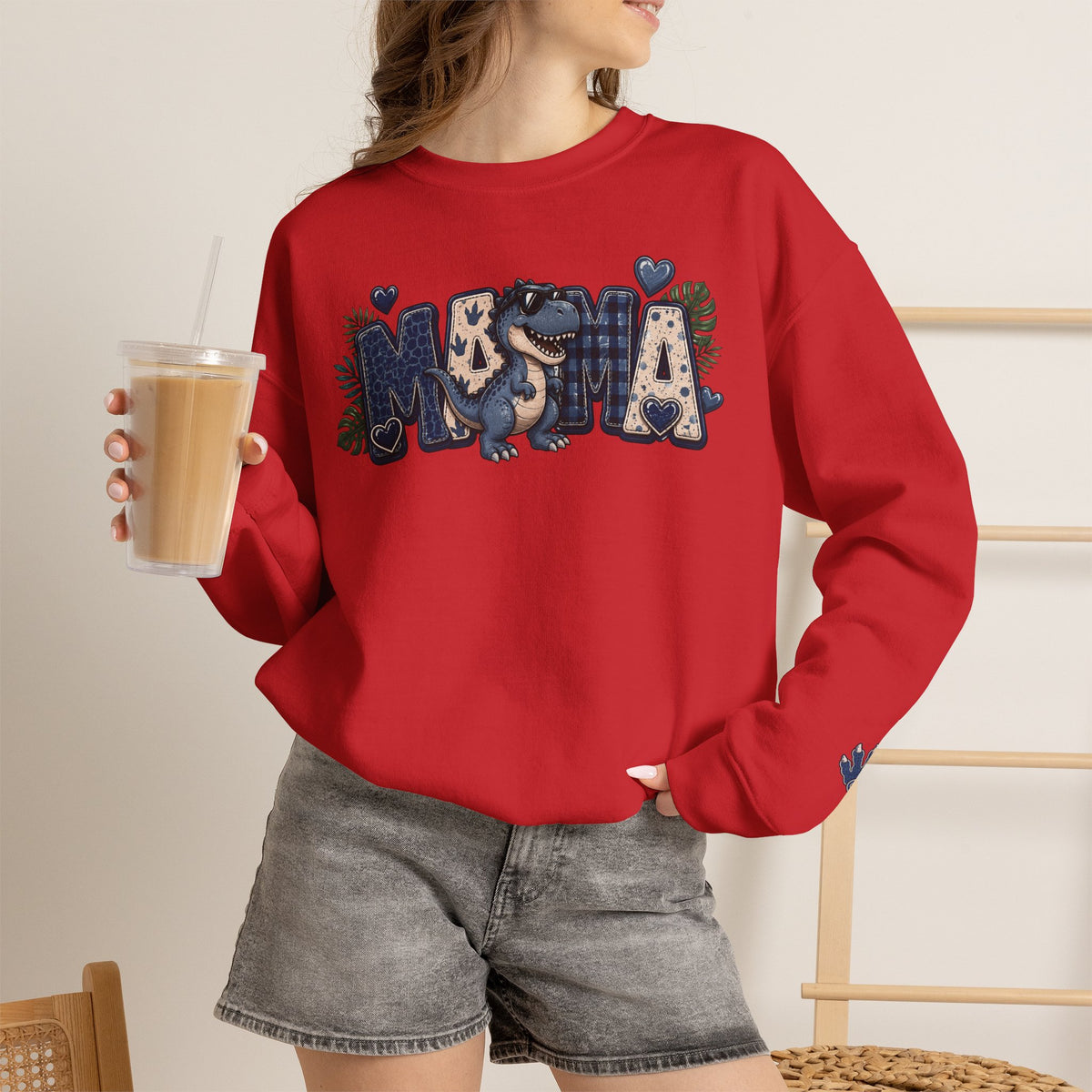 MAMA Crewneck Sweatshirt (personalized) BOY DINO - BECKETT