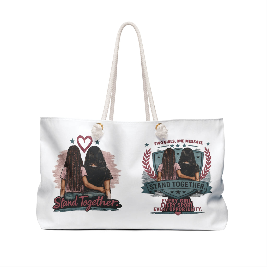 Stand Together Weekender Bag — Every Girl. Every Sport. Every Opportunity Tote