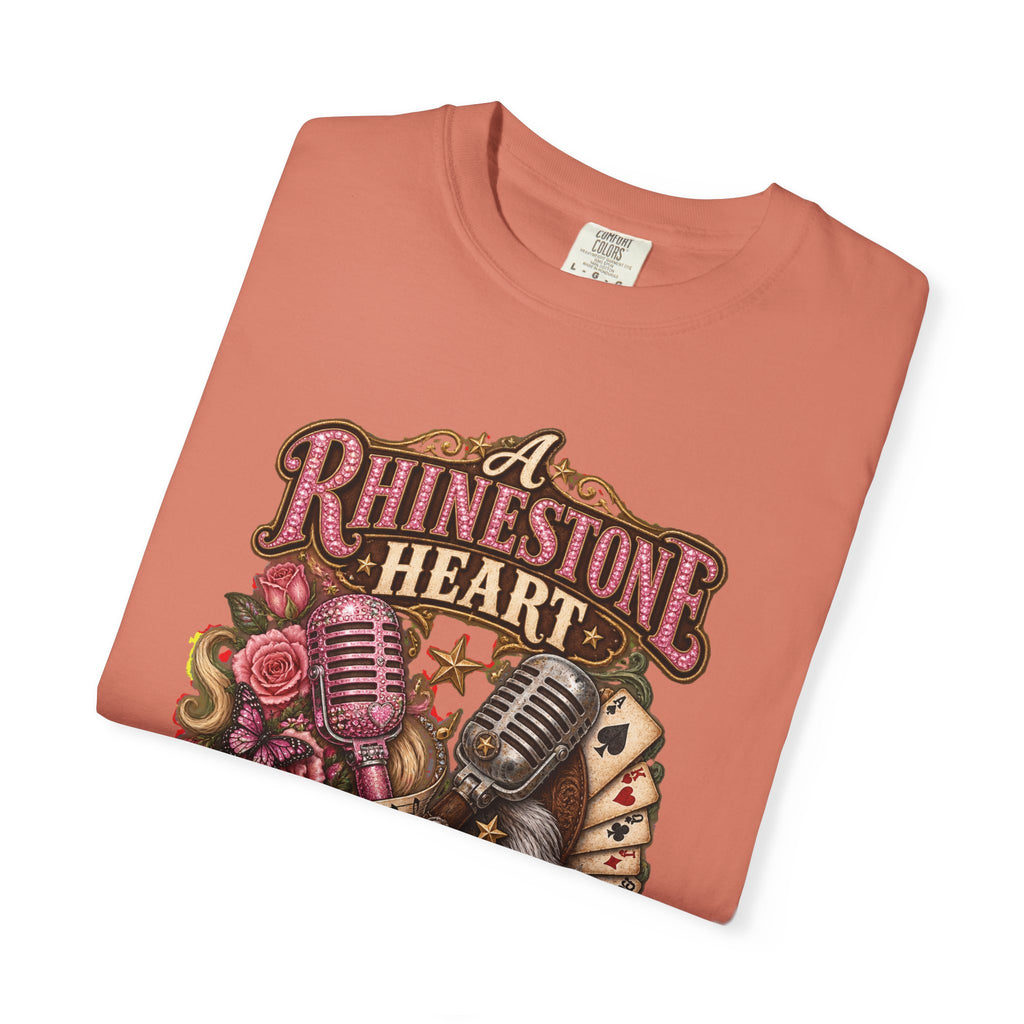 Rhinestone Heart Country Girl T-Shirt Memorial Dolly