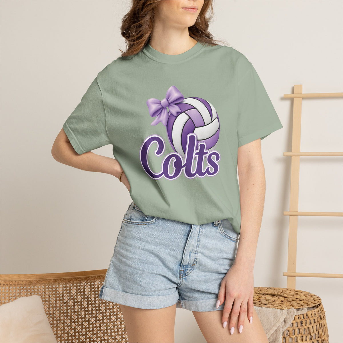 Colts Volleyball Purple Tee