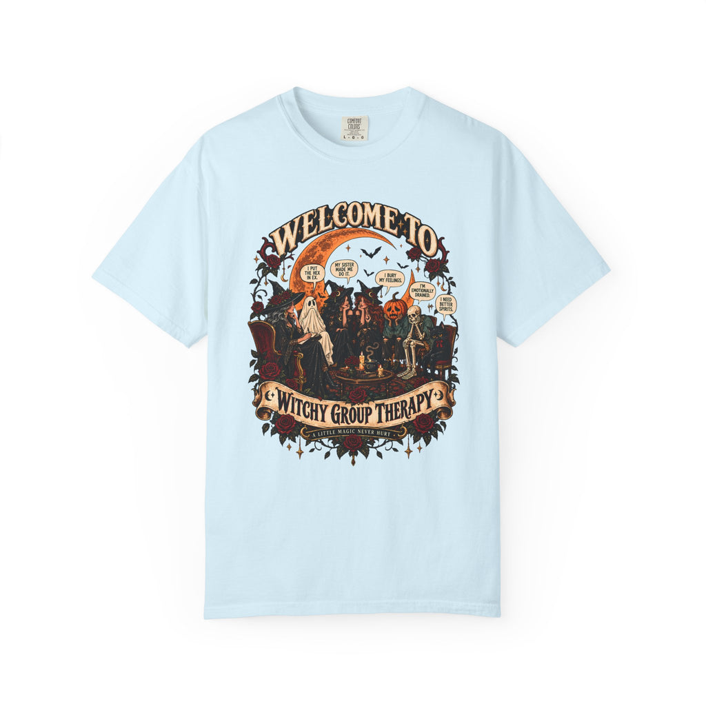 Witchy Group Therapy T-Shirt — "Welcome to Witchy Group Therapy" Retro Halloween Tee