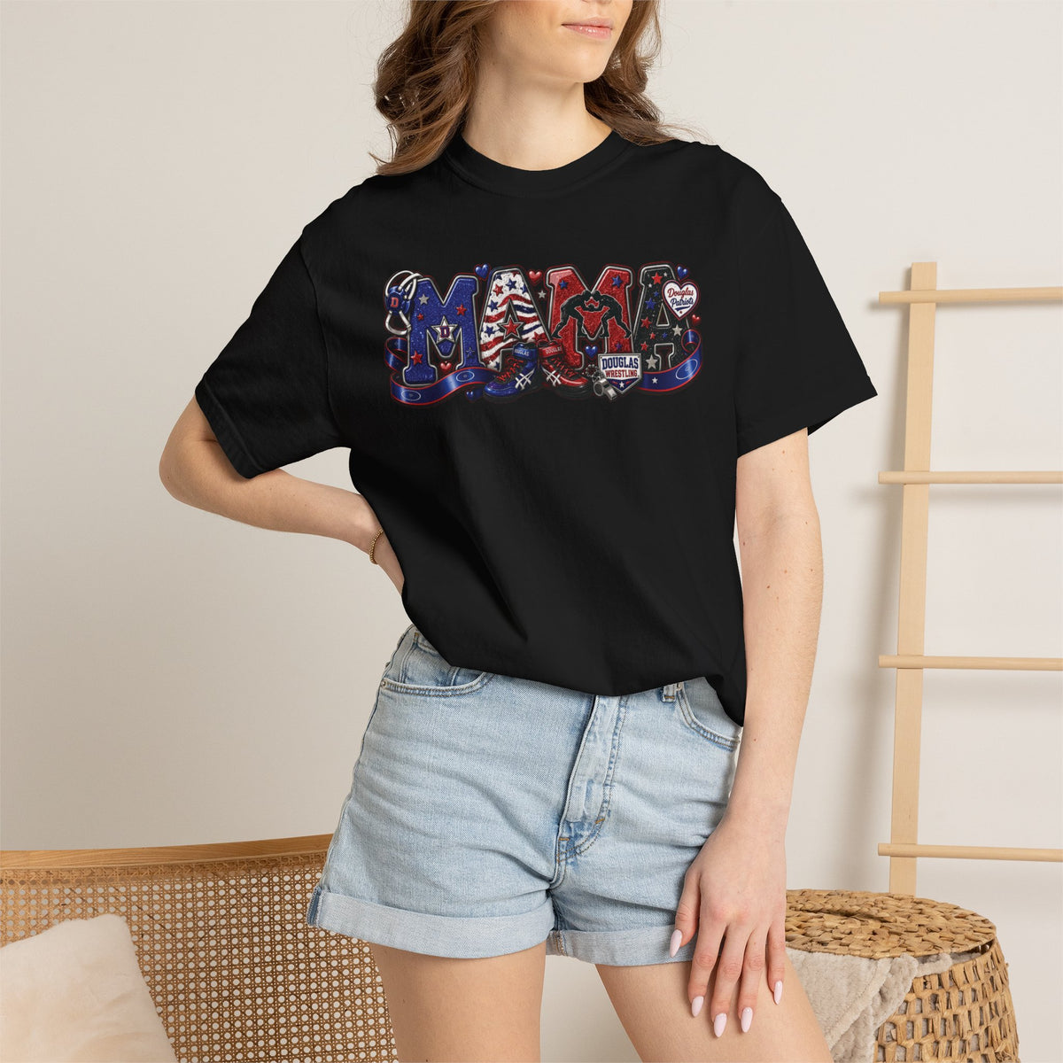 T-Shirt — Patriotic Americana Graphic Tee (USA Flag Collage)