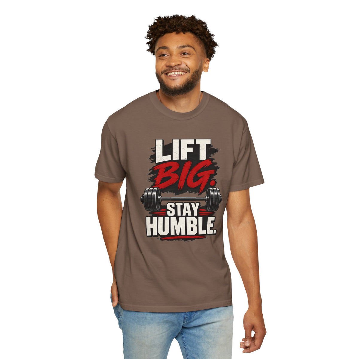 Lift Big Stay Humble TShirt Motivational Gym Workout Tee