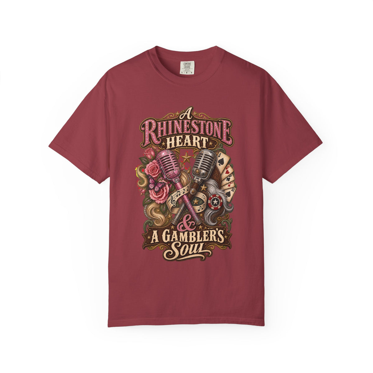 Rhinestone Heart Country Girl T-Shirt Memorial Dolly