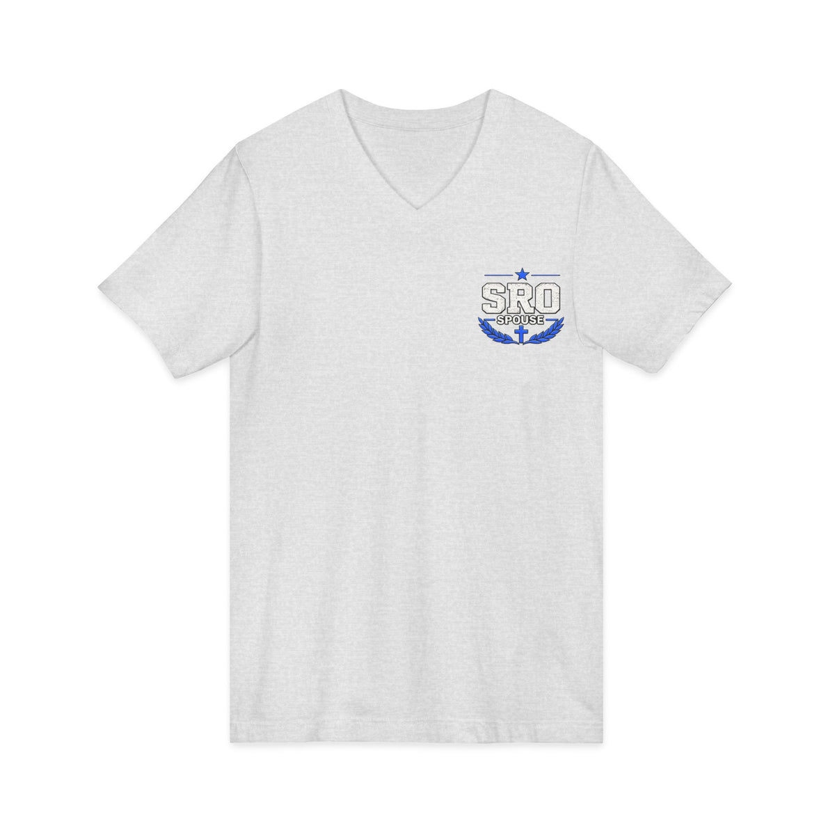 SPOUSE SRO V-Neck Tee — "Then I Heard His Voice Saying Whom Shall I Send"